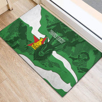 Custom Zimbabwe Rugby 2026 Rubber Doormat Go Sables Sporty Grunge Style