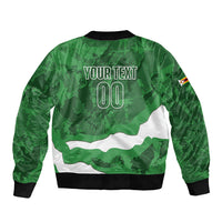 Custom Zimbabwe Rugby 2026 Sleeve Zip Bomber Jacket Go Sables Sporty Grunge Style
