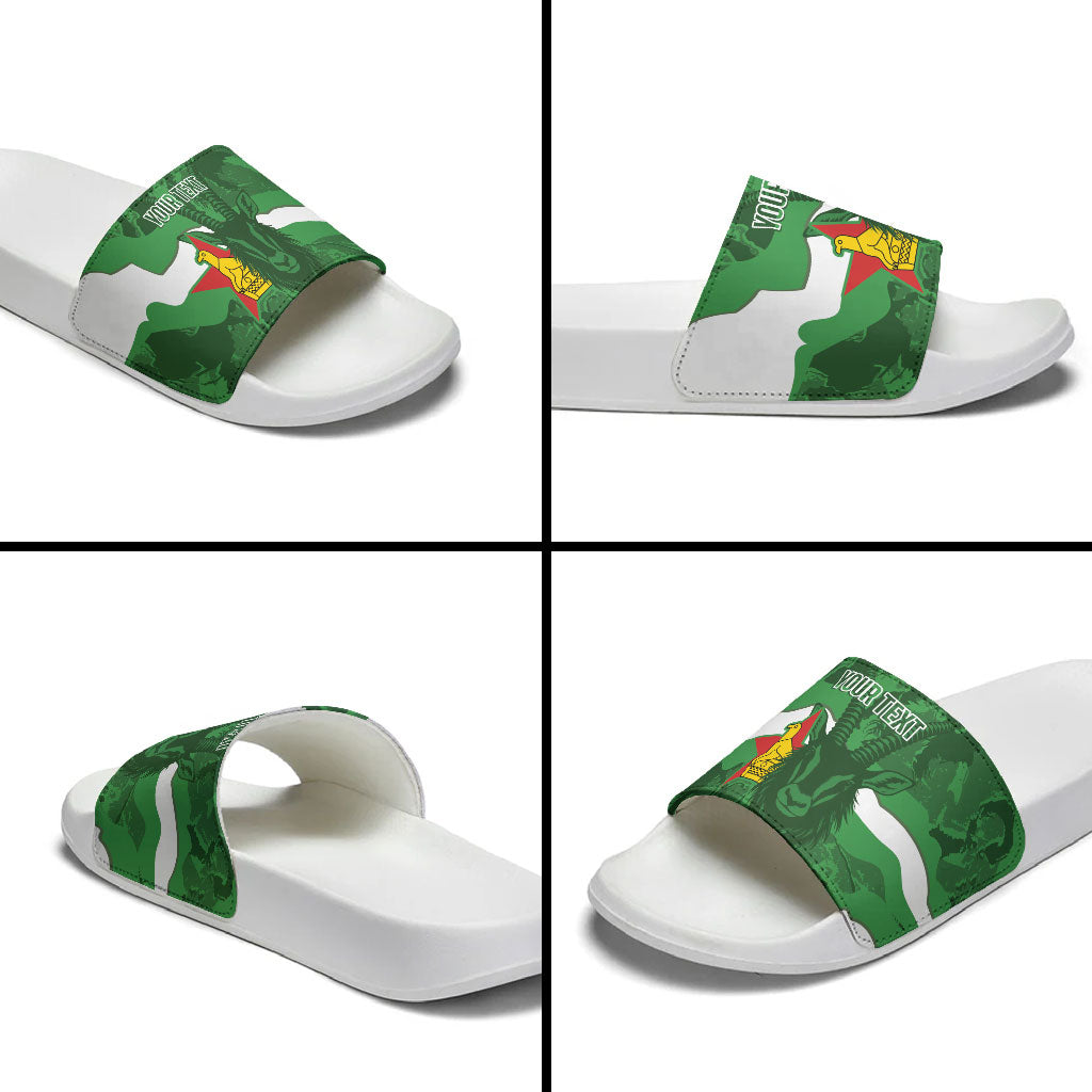 Custom Zimbabwe Rugby 2026 Slide Sandals Go Sables Sporty Grunge Style