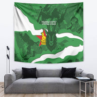Custom Zimbabwe Rugby 2026 Tapestry Go Sables Sporty Grunge Style