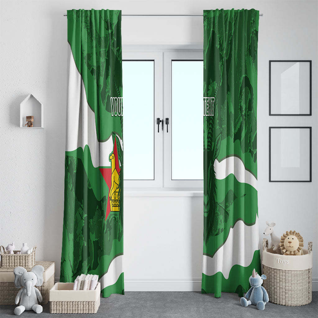 Custom Zimbabwe Rugby 2026 Window Curtain Go Sables Sporty Grunge Style