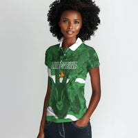 Custom Zimbabwe Rugby 2026 Women Polo Shirt Go Sables Sporty Grunge Style