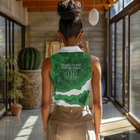 Custom Zimbabwe Rugby 2026 Women Sleeveless Polo Shirt Go Sables Sporty Grunge Style