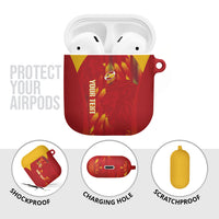 Custom Spain Rugby 2026 AirPods Case Vamos Los Leones Red Version