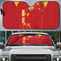 Custom Spain Rugby 2026 Auto Sun Shade Vamos Los Leones Red Version