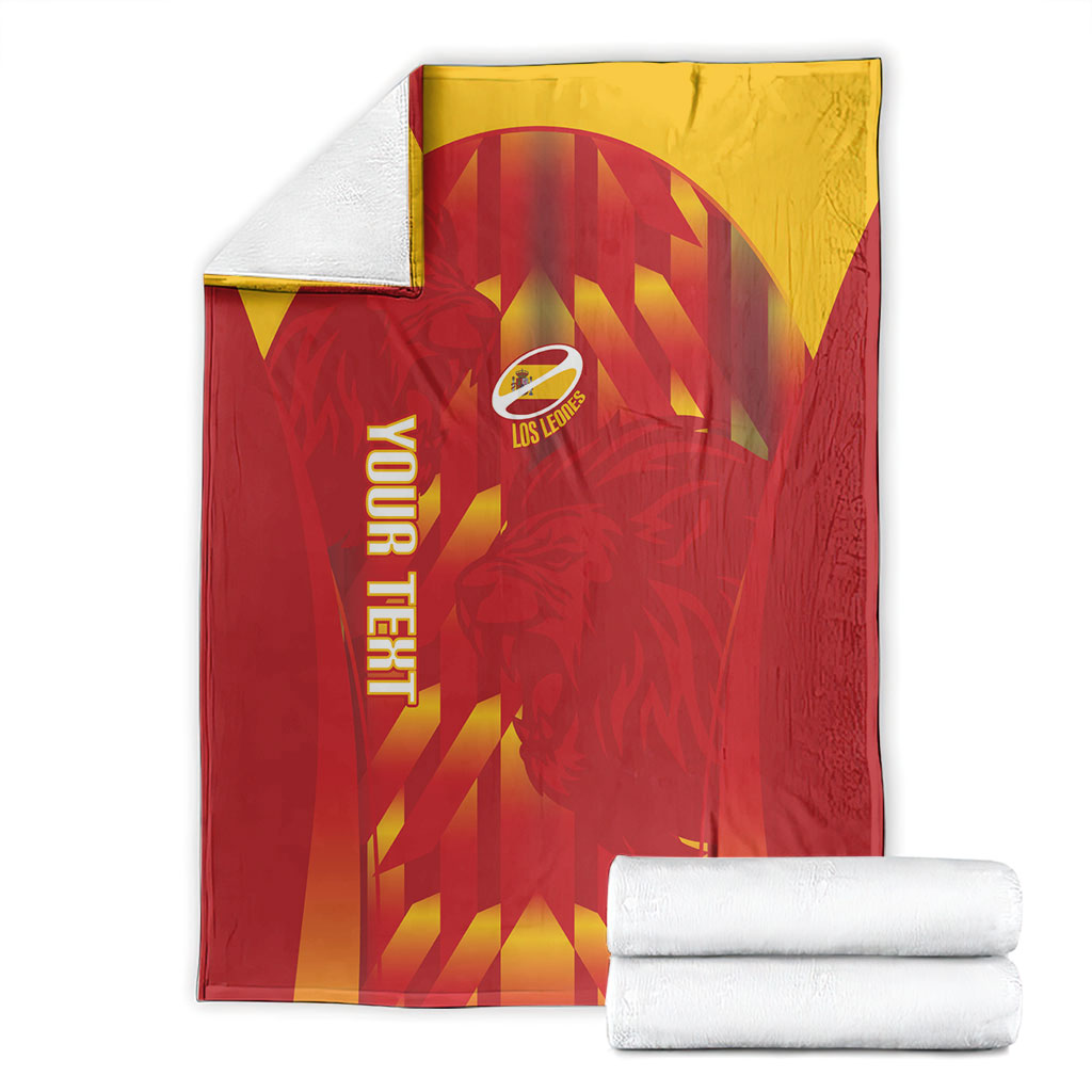 Custom Spain Rugby 2026 Blanket Vamos Los Leones Red Version