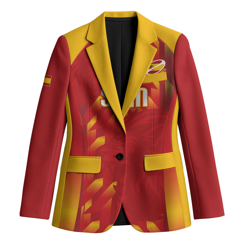 Custom Spain Rugby 2026 Blazer Vamos Los Leones Red Version