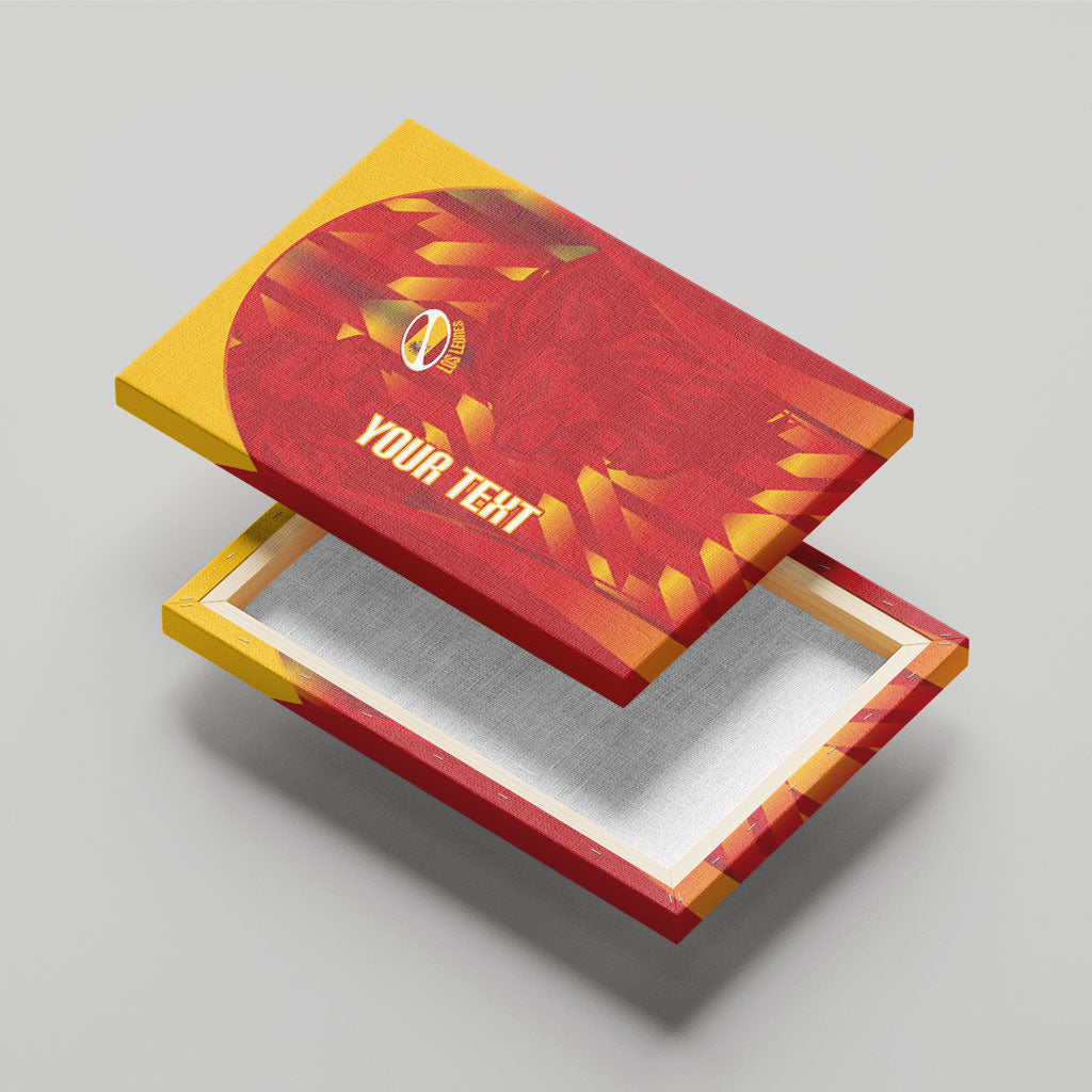 Custom Spain Rugby 2026 Canvas Wall Art Vamos Los Leones Red Version