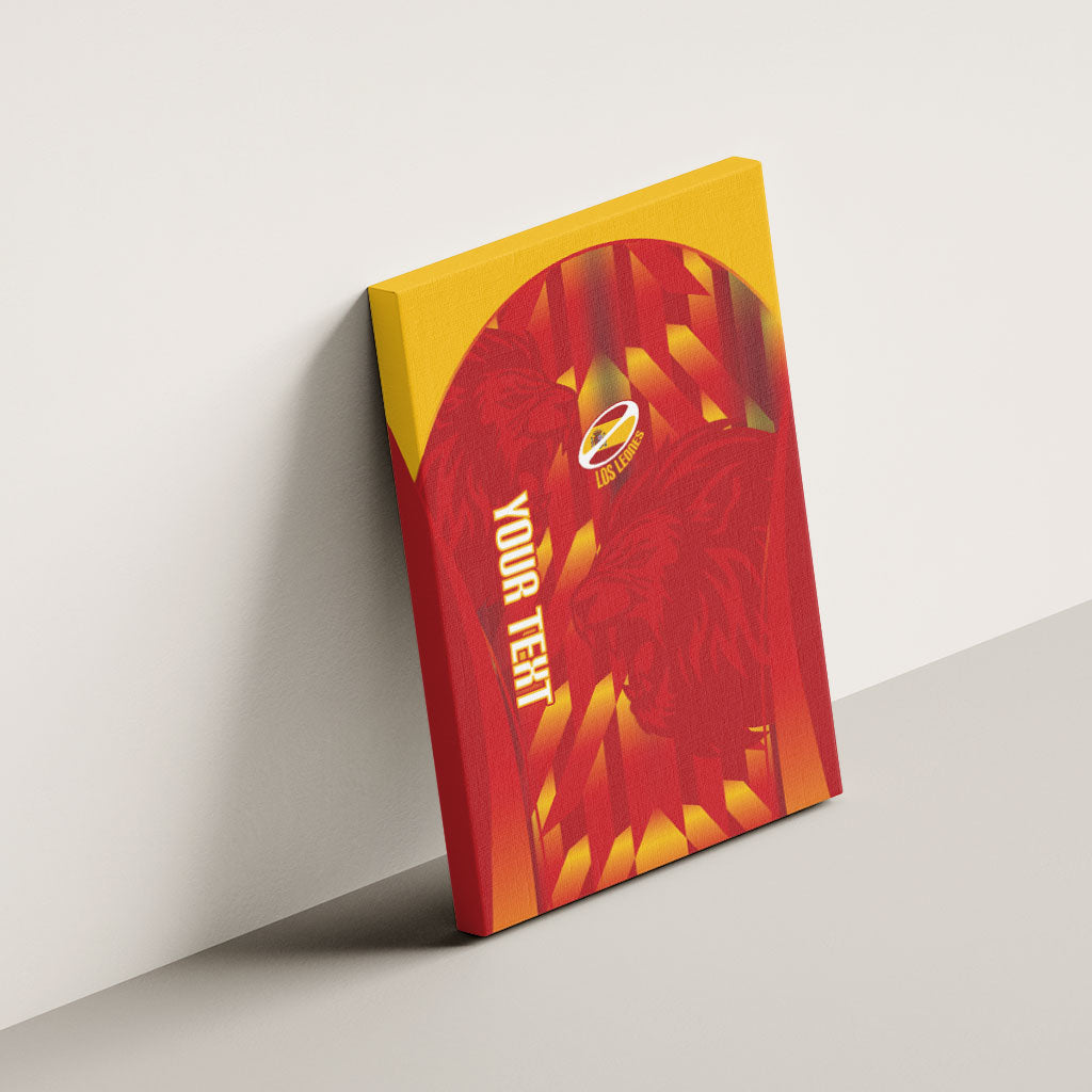 Custom Spain Rugby 2026 Canvas Wall Art Vamos Los Leones Red Version
