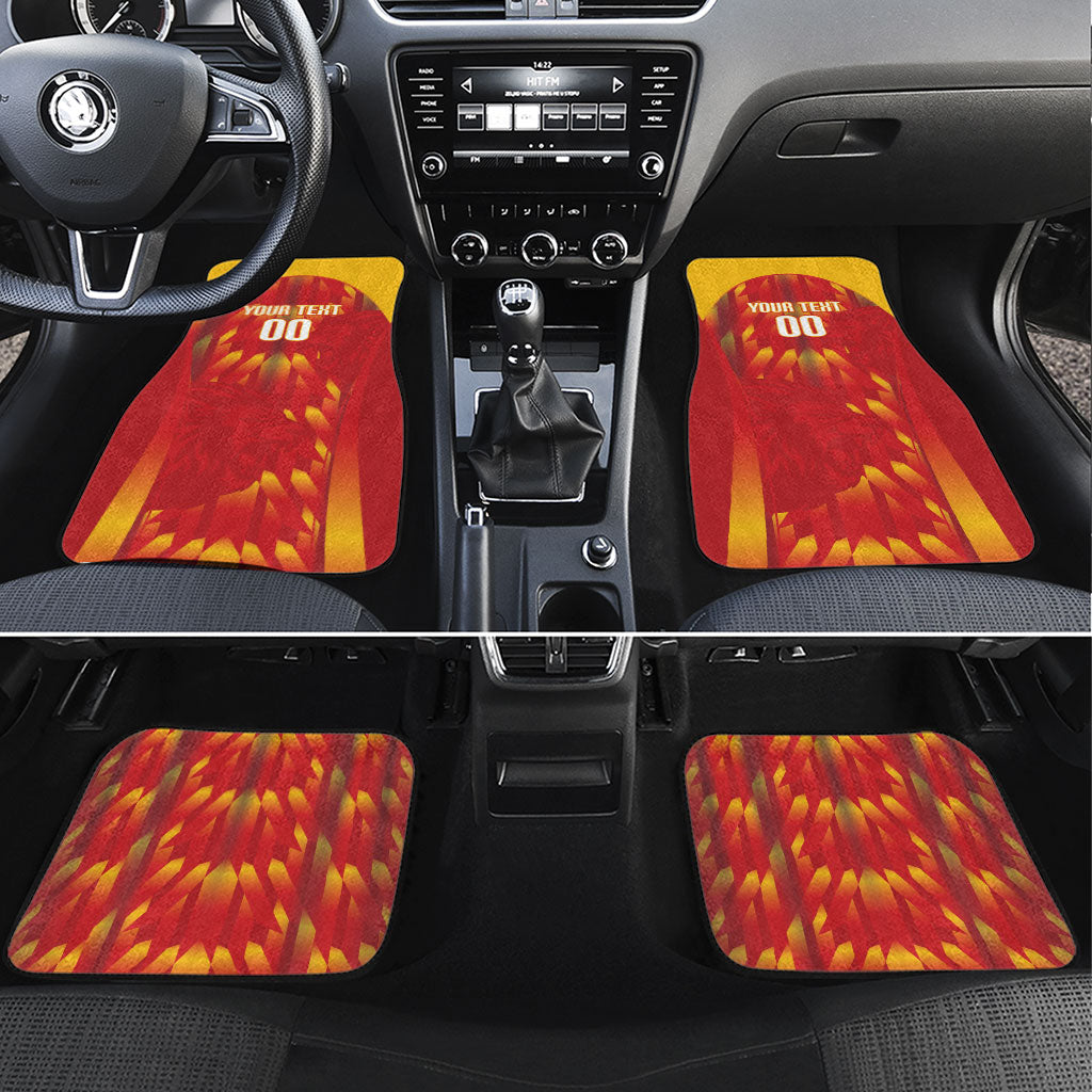 Custom Spain Rugby 2026 Car Mats Vamos Los Leones Red Version
