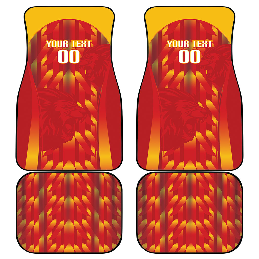 Custom Spain Rugby 2026 Car Mats Vamos Los Leones Red Version