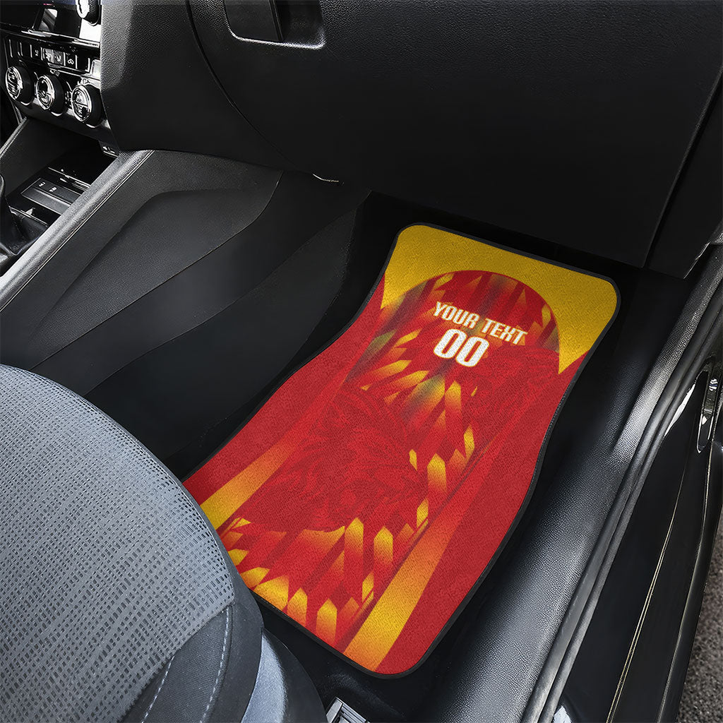 Custom Spain Rugby 2026 Car Mats Vamos Los Leones Red Version