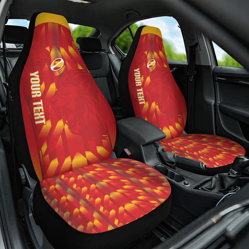 Custom Spain Rugby 2026 Car Seat Cover Vamos Los Leones Red Version