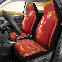 Custom Spain Rugby 2026 Car Seat Cover Vamos Los Leones Red Version