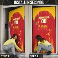 Custom Spain Rugby 2026 Door Cover Vamos Los Leones Red Version