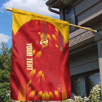 Custom Spain Rugby 2026 Garden Flag Vamos Los Leones Red Version