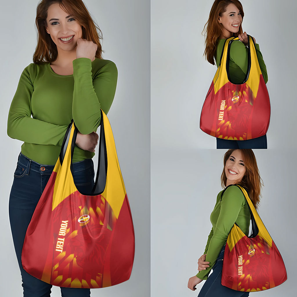 Custom Spain Rugby 2026 Grocery Bag Vamos Los Leones Red Version