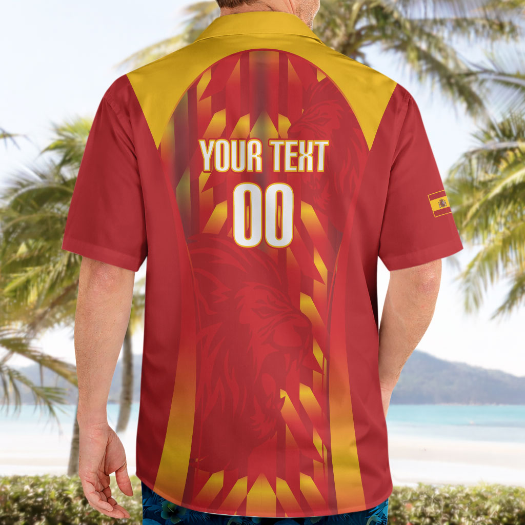 Custom Spain Rugby 2026 Hawaiian Shirt Vamos Los Leones Red Version
