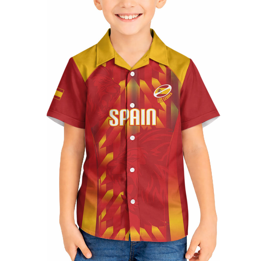 Custom Spain Rugby 2026 Hawaiian Shirt Vamos Los Leones Red Version