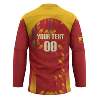 Custom Spain Rugby 2026 Hockey Jersey Vamos Los Leones Red Version