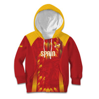 Custom Spain Rugby 2026 Kid Hoodie Vamos Los Leones Red Version