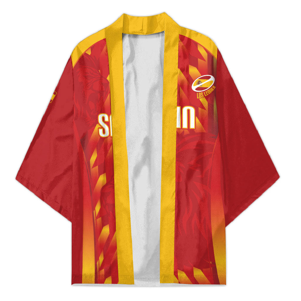 Custom Spain Rugby 2026 Kimono Vamos Los Leones Red Version