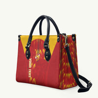 Custom Spain Rugby 2026 Leather Bag Vamos Los Leones Red Version