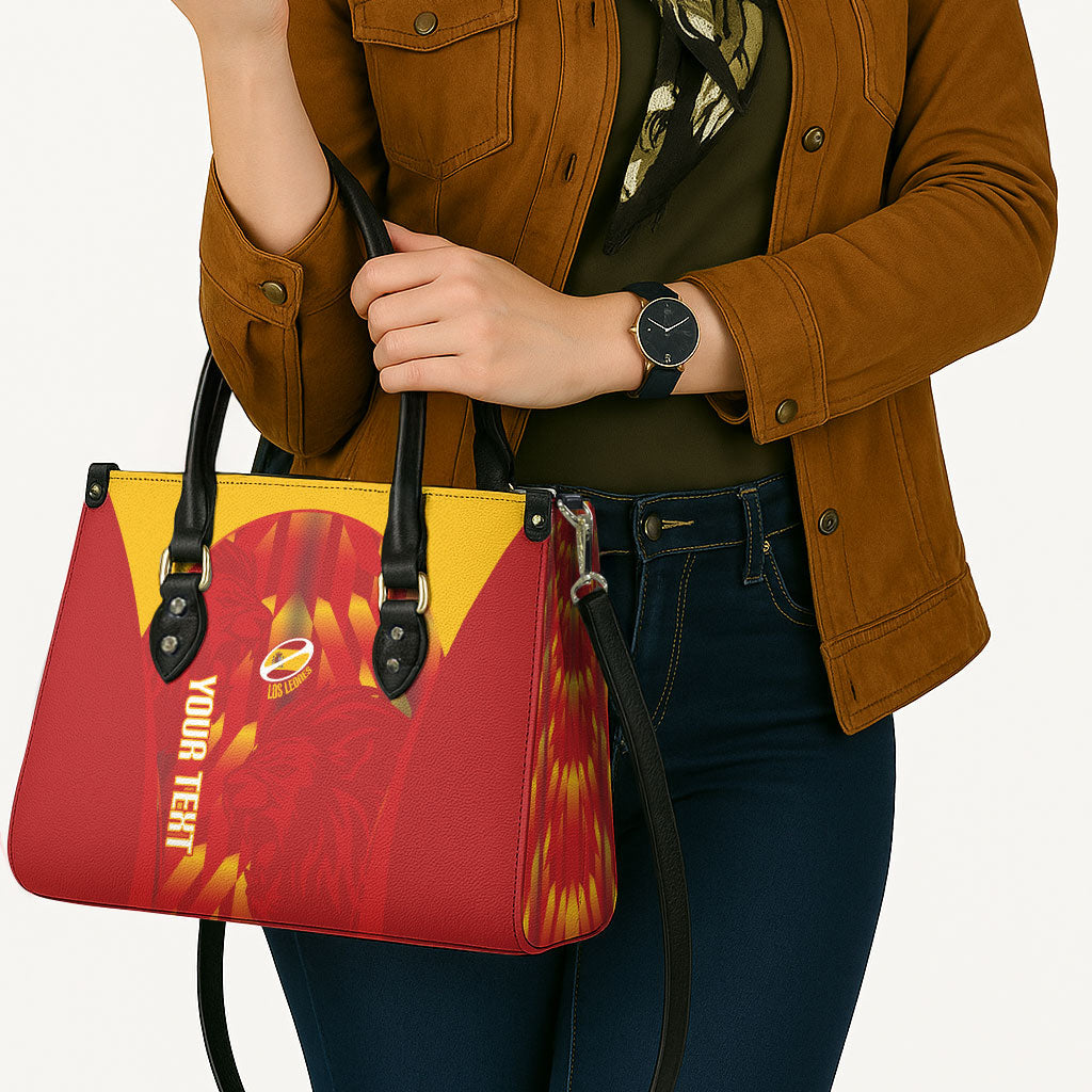 Custom Spain Rugby 2026 Leather Bag Vamos Los Leones Red Version