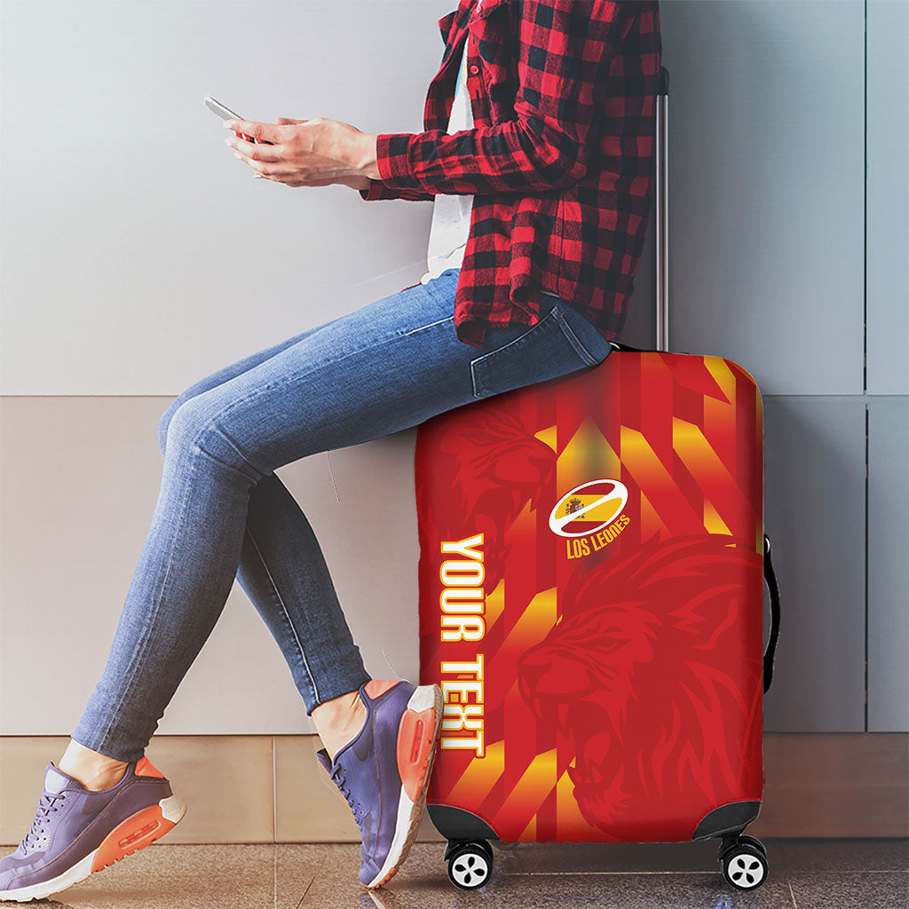 Custom Spain Rugby 2026 Luggage Cover Vamos Los Leones Red Version