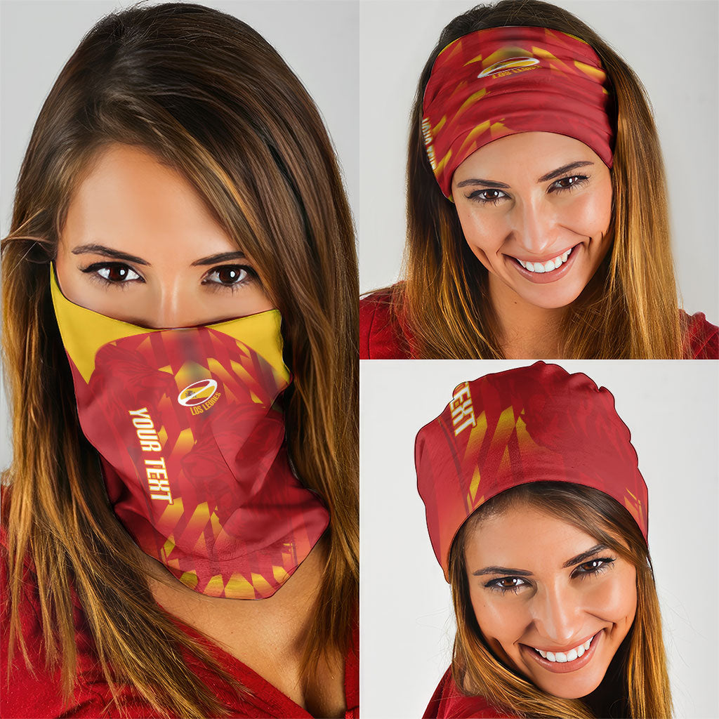 Custom Spain Rugby 2026 Neck Gaiter Vamos Los Leones Red Version