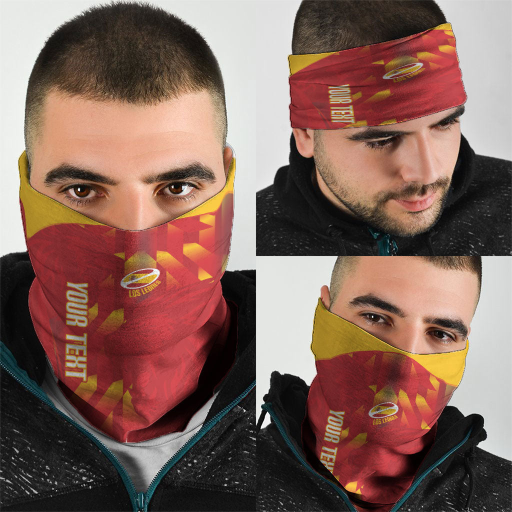 Custom Spain Rugby 2026 Neck Gaiter Vamos Los Leones Red Version