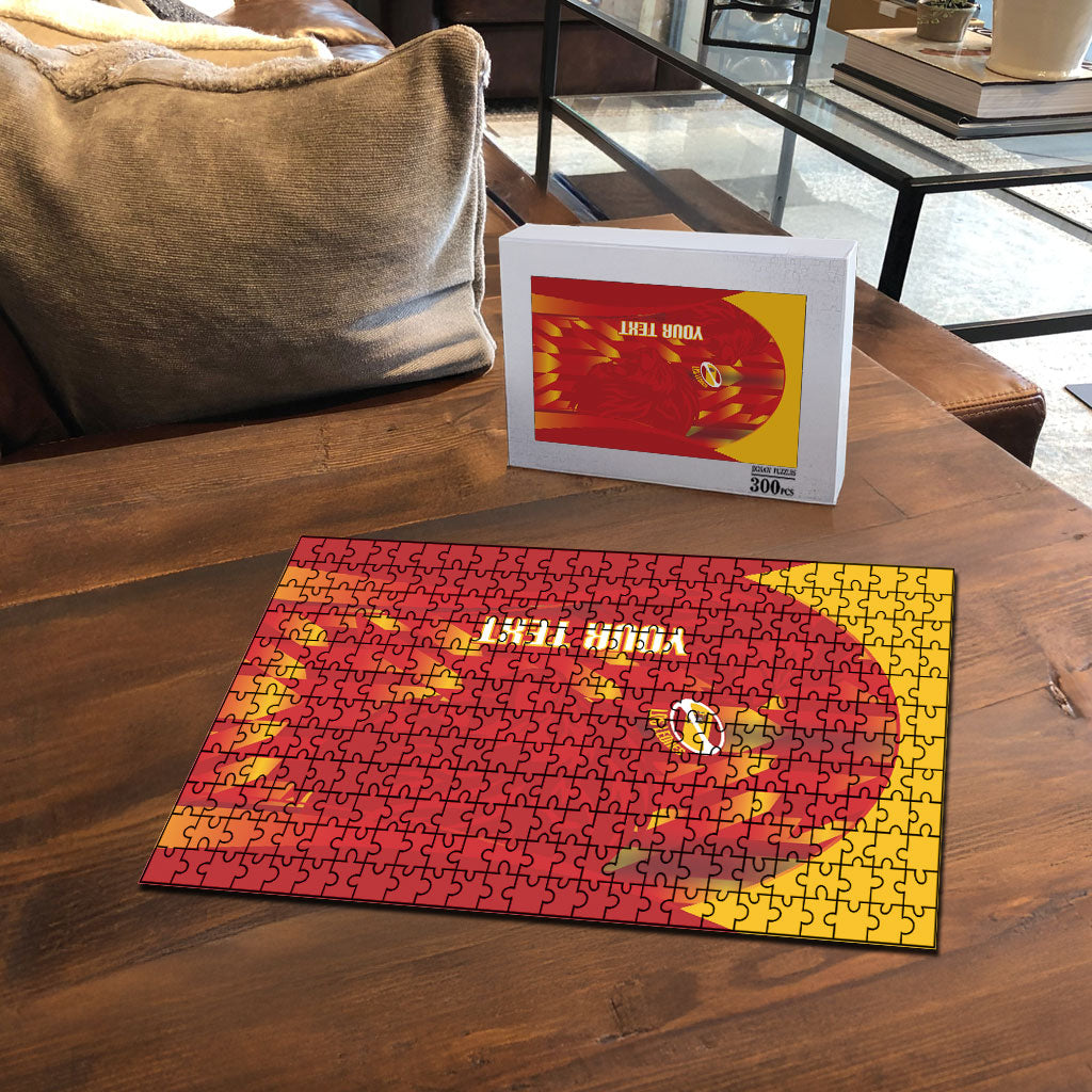 Custom Spain Rugby 2026 Puzzle Vamos Los Leones Red Version