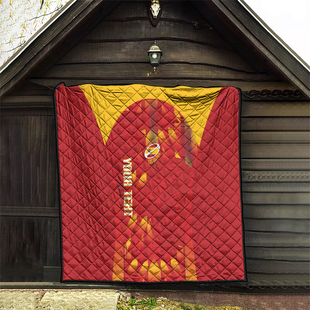Custom Spain Rugby 2026 Quilt Vamos Los Leones Red Version