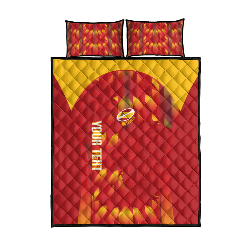 Custom Spain Rugby 2026 Quilt Bed Set Vamos Los Leones Red Version
