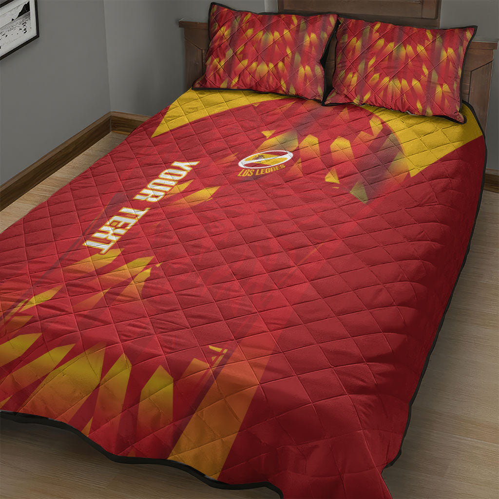 Custom Spain Rugby 2026 Quilt Bed Set Vamos Los Leones Red Version