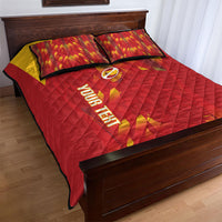 Custom Spain Rugby 2026 Quilt Bed Set Vamos Los Leones Red Version