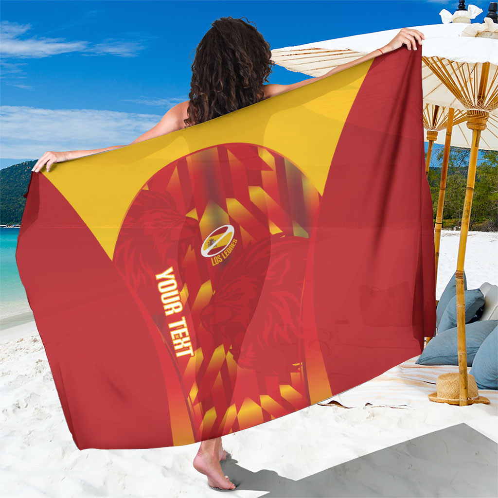 Custom Spain Rugby 2026 Sarong Vamos Los Leones Red Version