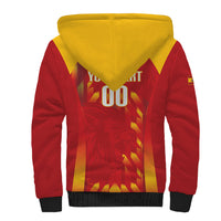 Custom Spain Rugby 2026 Sherpa Hoodie Vamos Los Leones Red Version