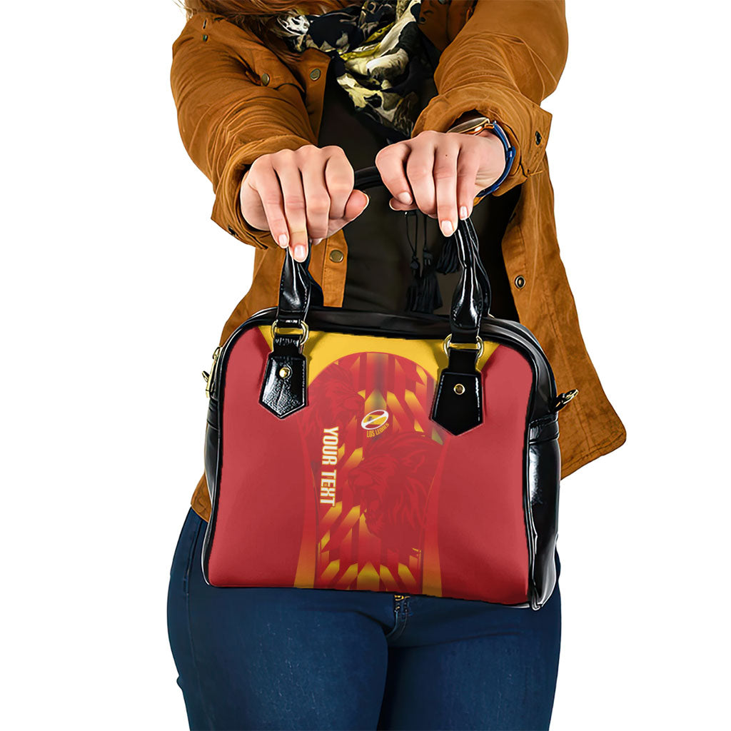 Custom Spain Rugby 2026 Shoulder Handbag Vamos Los Leones Red Version