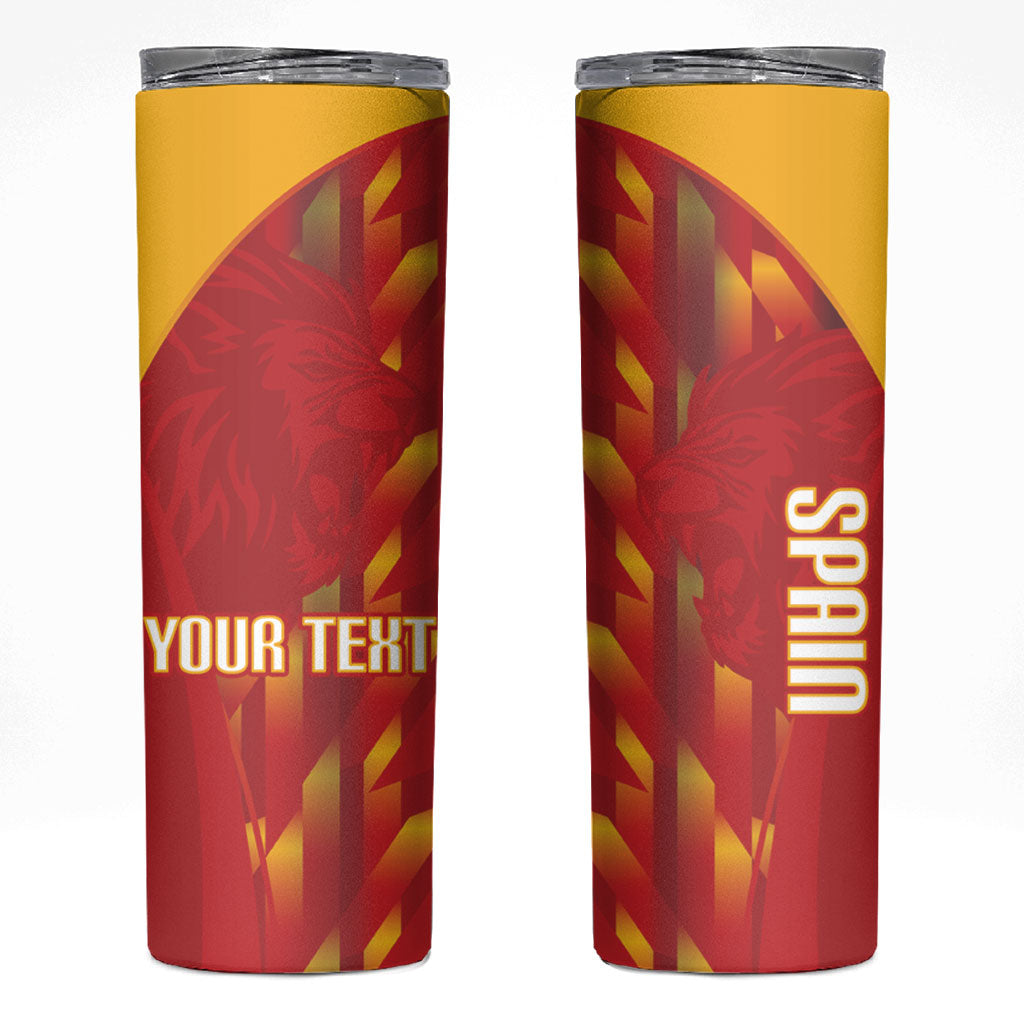 Custom Spain Rugby 2026 Skinny Tumbler Vamos Los Leones Red Version