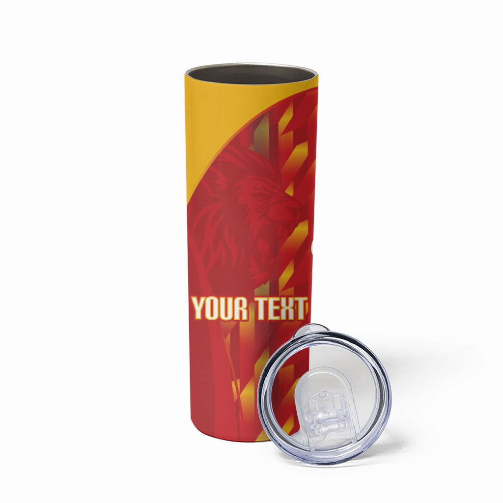 Custom Spain Rugby 2026 Skinny Tumbler Vamos Los Leones Red Version