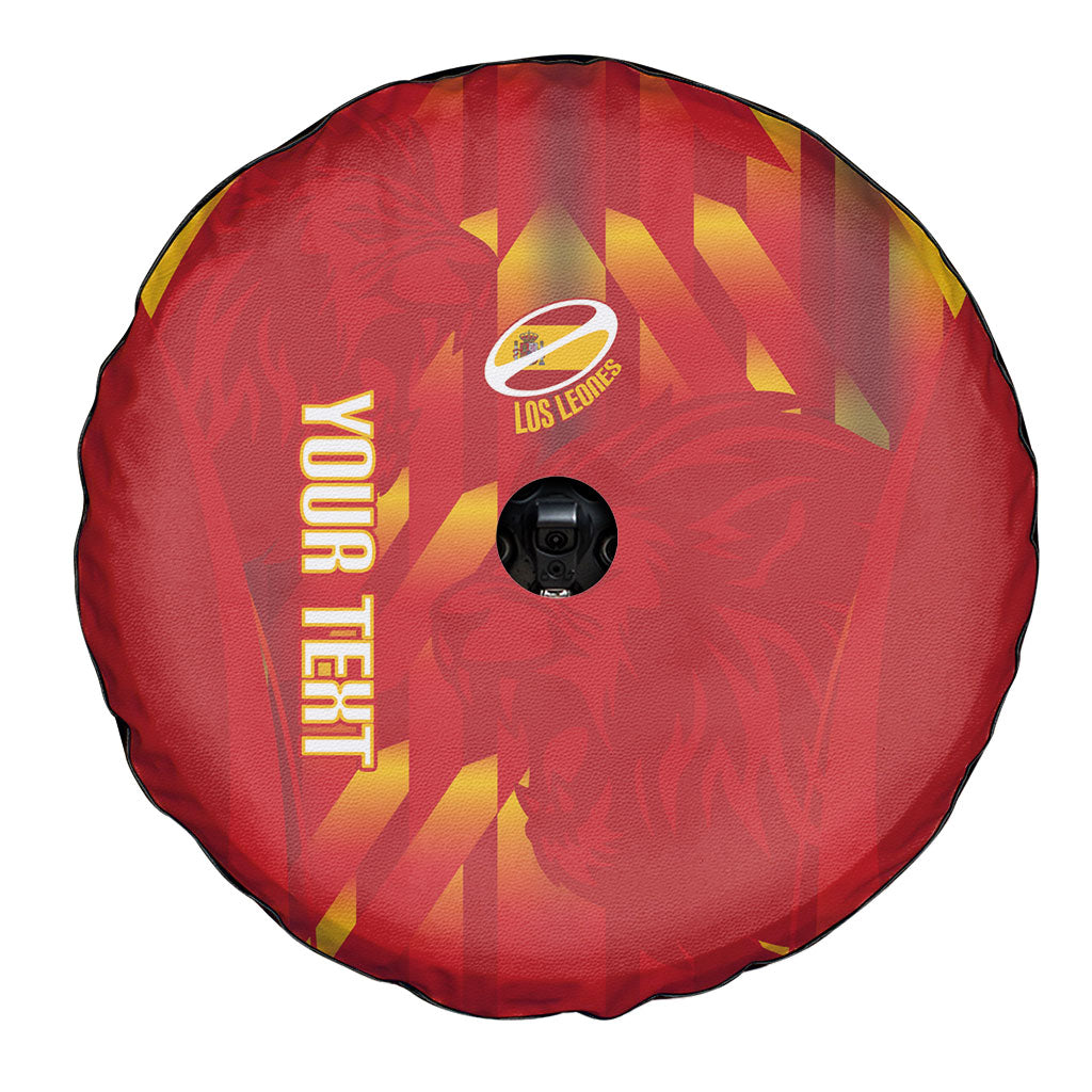 Custom Spain Rugby 2026 Spare Tire Cover Vamos Los Leones Red Version