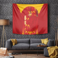 Custom Spain Rugby 2026 Tapestry Vamos Los Leones Red Version