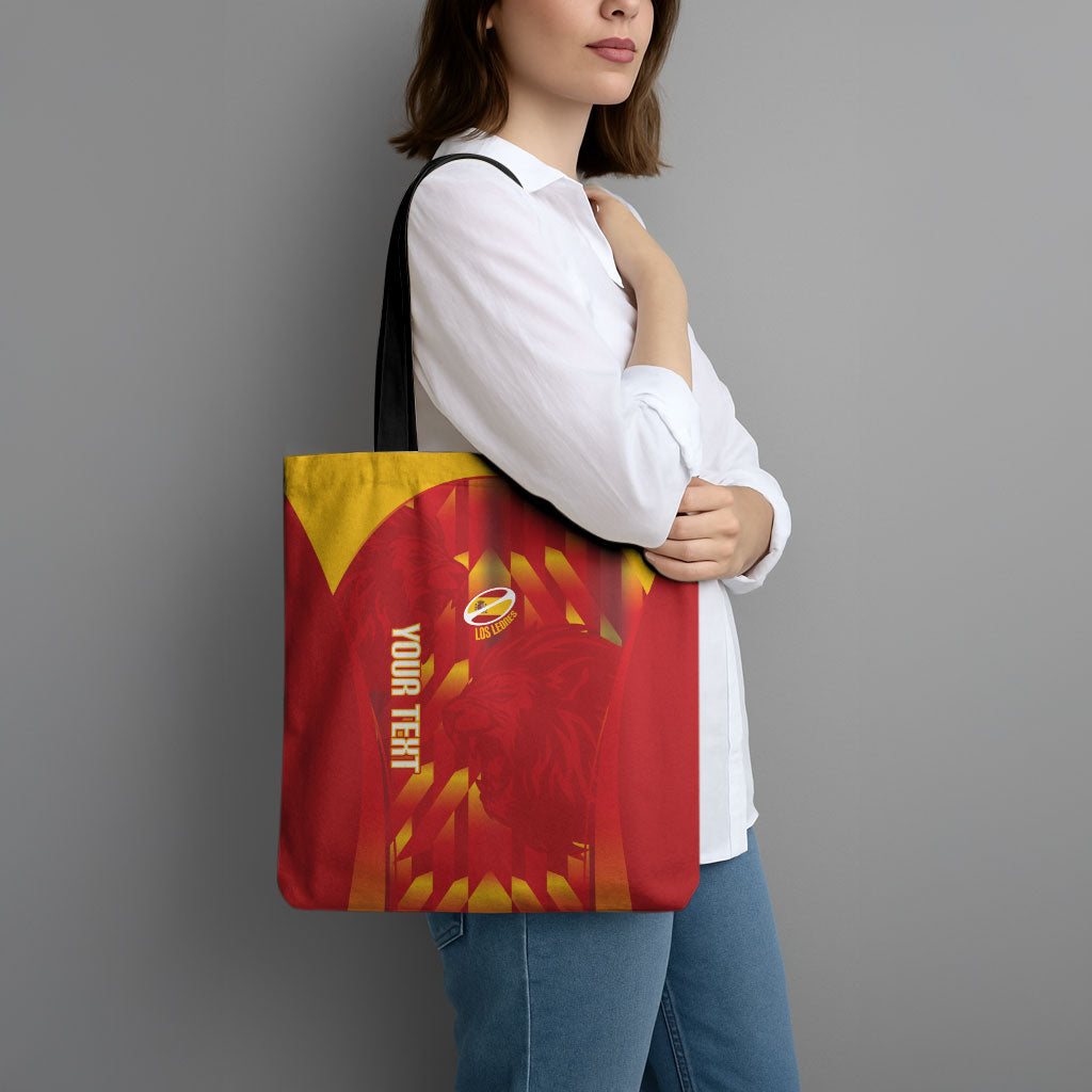 Custom Spain Rugby 2026 Tote Bag Vamos Los Leones Red Version