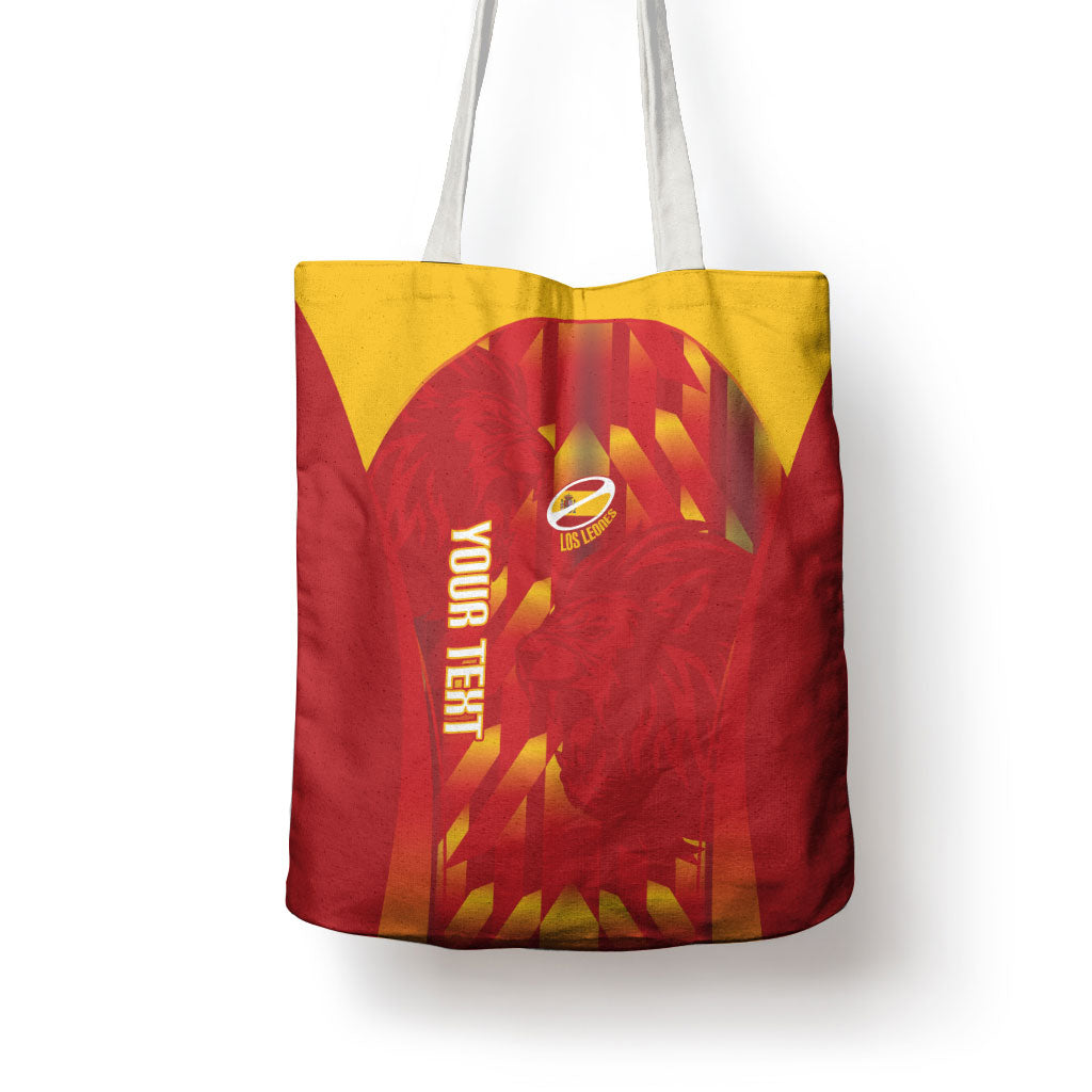 Custom Spain Rugby 2026 Tote Bag Vamos Los Leones Red Version