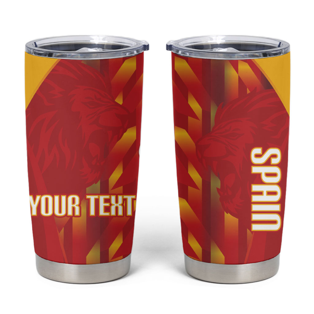 Custom Spain Rugby 2026 Tumbler Cup Vamos Los Leones Red Version