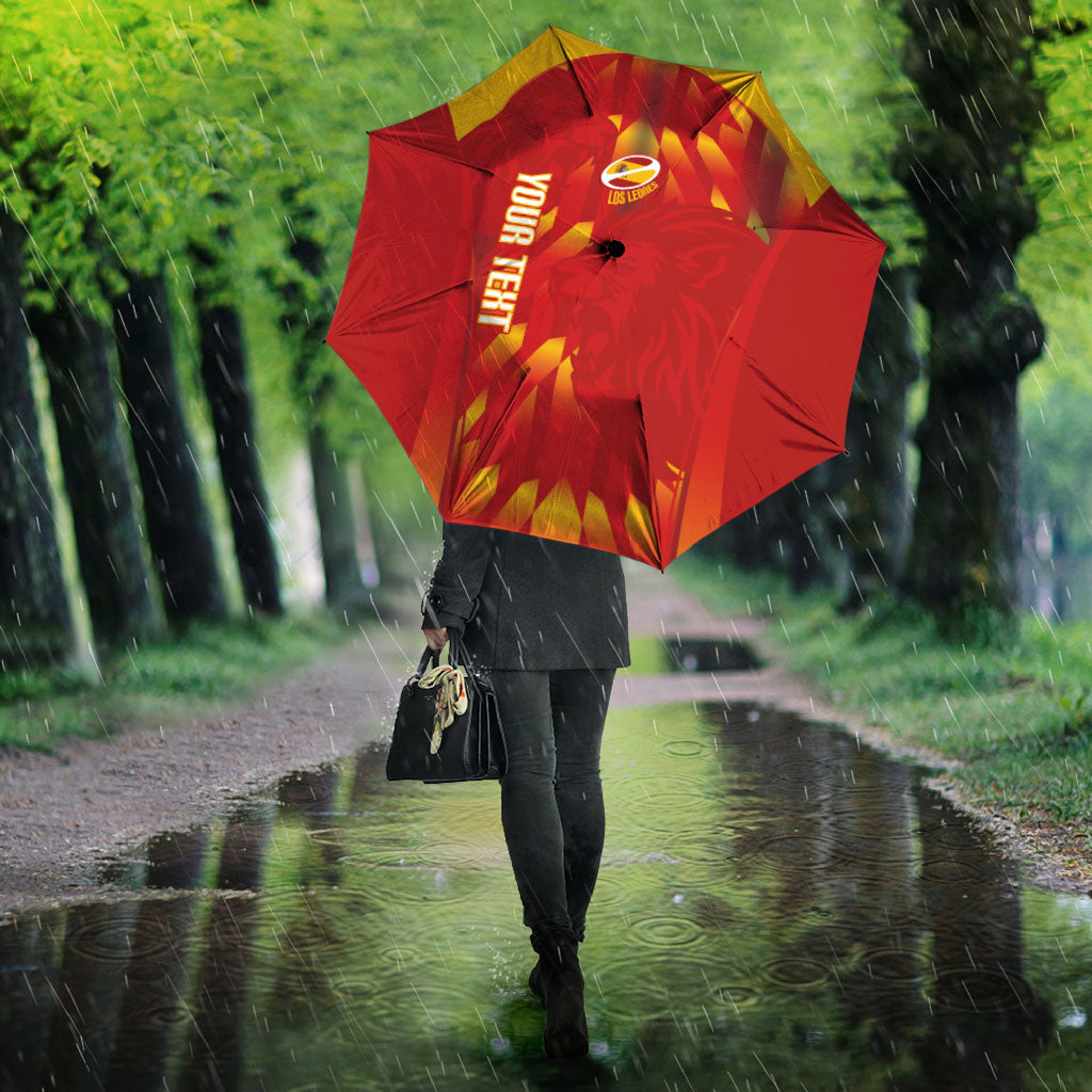 Custom Spain Rugby 2026 Umbrella Vamos Los Leones Red Version