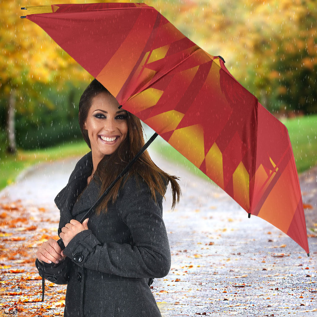 Custom Spain Rugby 2026 Umbrella Vamos Los Leones Red Version