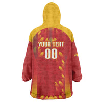 Custom Spain Rugby 2026 Wearable Blanket Hoodie Vamos Los Leones Red Version