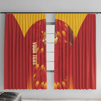 Custom Spain Rugby 2026 Window Curtain Vamos Los Leones Red Version